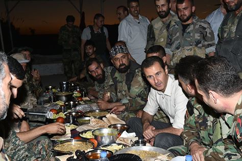 assad szír katonákkal
