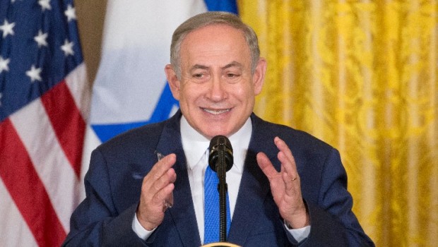 Netanjahu washingtoni sajtótájékoztatóján. MTI/EPA Fotó