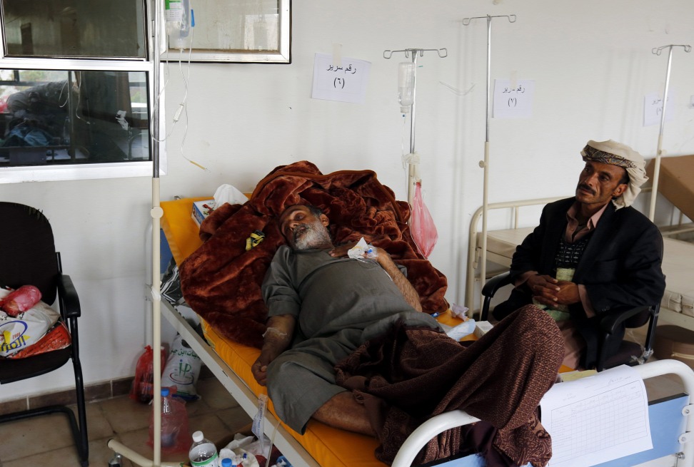A WHO szerint az utóbbi májusban több mint 23 ezer jemeni fertőződött meg Forrás: MTI/EPA/Jahja Arhab