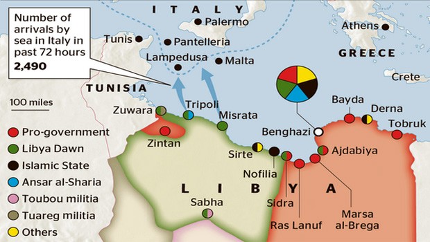 líbia térkép