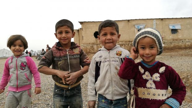 Gyerekek a menekülttáborban Fotó: Ahmad Gharabli / AFP